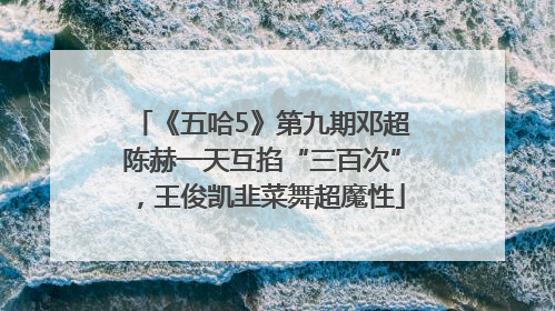 《五哈5》第九期邓超陈赫一天互掐“三百次”，王俊凯韭菜舞超魔性