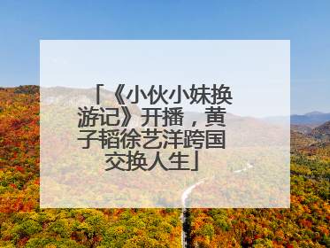 《小伙小妹换游记》开播，黄子韬徐艺洋跨国交换人生