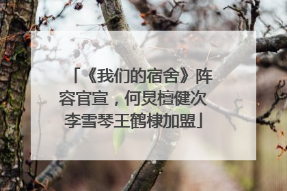 《我们的宿舍》阵容官宣，何炅檀健次李雪琴王鹤棣加盟