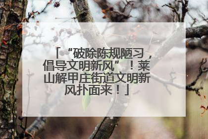 “破除陈规陋习，倡导文明新风”！莱山解甲庄街道文明新风扑面来！