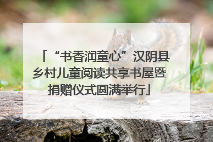 “书香润童心”汉阴县乡村儿童阅读共享书屋暨捐赠仪式圆满举行