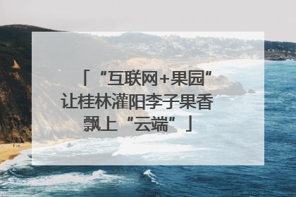 “互联网+果园”让桂林灌阳李子果香飘上“云端”