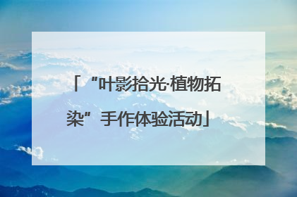 “叶影拾光·植物拓染”手作体验活动