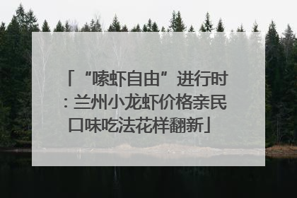 “嗦虾自由”进行时：兰州小龙虾价格亲民口味吃法花样翻新