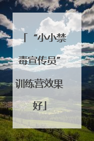 “小小禁毒宣传员”训练营效果好