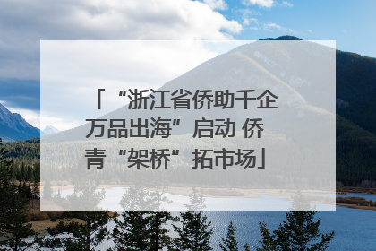 “浙江省侨助千企万品出海”启动 侨青“架桥”拓市场