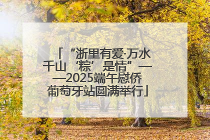 “浙里有爱·万水千山‘粽’是情”——2025端午慰侨葡萄牙站圆满举行