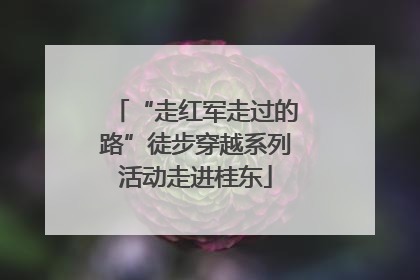 “走红军走过的路”徒步穿越系列活动走进桂东