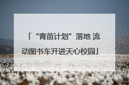 “青苗计划”落地 流动图书车开进天心校园