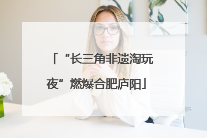 “长三角非遗淘玩夜”燃爆合肥庐阳