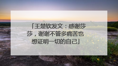 王楚钦发文：感谢莎莎，谢谢不管多痛苦也想证明一切的自己