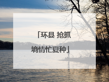 环县 抢抓墒情忙夏种