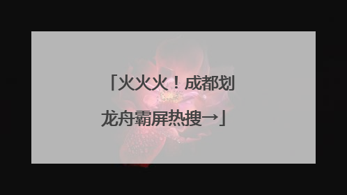 火火火！成都划龙舟霸屏热搜→