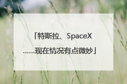 特斯拉、SpaceX……现在情况有点微妙