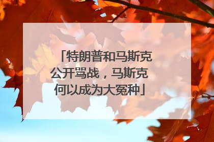 特朗普和马斯克公开骂战，马斯克何以成为大冤种
