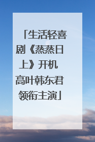 生活轻喜剧《蒸蒸日上》开机 高叶韩东君领衔主演