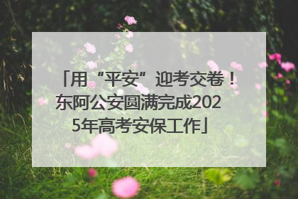 用“平安”迎考交卷！东阿公安圆满完成2025年高考安保工作