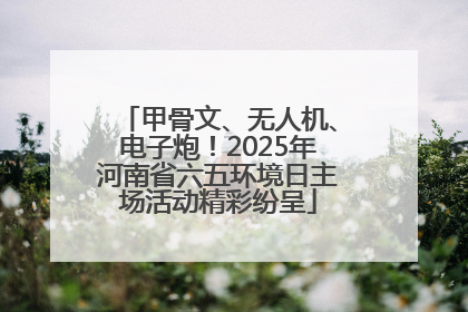 甲骨文、无人机、电子炮！2025年河南省六五环境日主场活动精彩纷呈