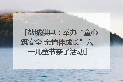 盐城供电：举办“童心筑安全 亲情伴成长”六一儿童节亲子活动