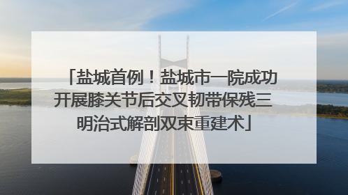 盐城首例！盐城市一院成功开展膝关节后交叉韧带保残三明治式解剖双束重建术