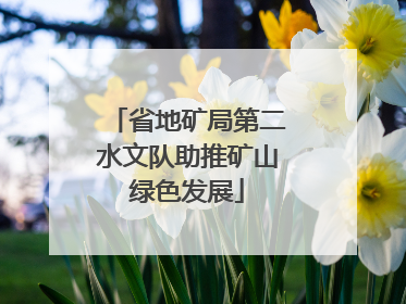 省地矿局第二水文队助推矿山绿色发展