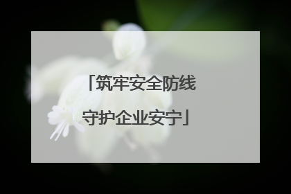 筑牢安全防线 守护企业安宁