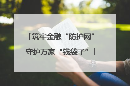 筑牢金融“防护网” 守护万家“钱袋子”