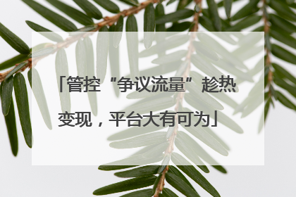 管控“争议流量”趁热变现，平台大有可为