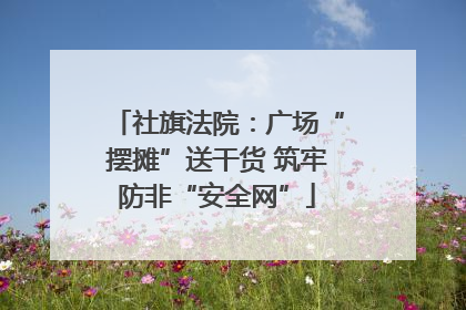 社旗法院：广场“摆摊”送干货 筑牢防非“安全网”