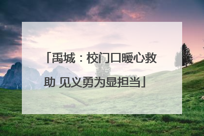 禹城：校门口暖心救助 见义勇为显担当