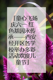 童心飞扬庆六一 红色基因永传承——西安经开区各学校举办多彩活动欢度儿童节
