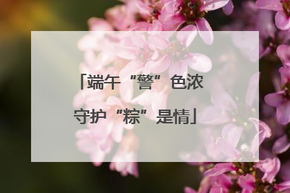 端午“警”色浓 守护“粽”是情