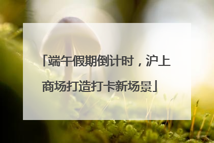端午假期倒计时，沪上商场打造打卡新场景