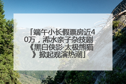 端午小长假票房近40万，浠水亲子杂技剧《黑白侠影·太极熊猫》掀起观演热潮