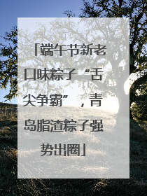 端午节新老口味粽子“舌尖争霸”，青岛脂渣粽子强势出圈