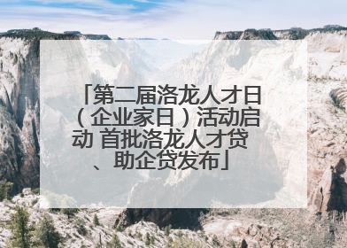 第二届洛龙人才日（企业家日）活动启动 首批洛龙人才贷、助企贷发布