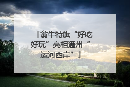 翁牛特旗“好吃好玩”亮相通州“运河西岸”
