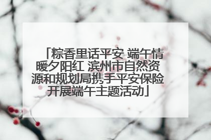 粽香里话平安 端午情暖夕阳红 滨州市自然资源和规划局携手平安保险开展端午主题活动
