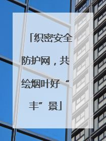 织密安全防护网，共绘烟叶好“丰”景