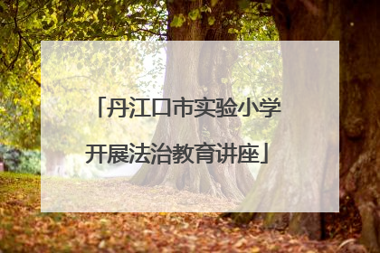 丹江口市实验小学开展法治教育讲座