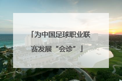 为中国足球职业联赛发展“会诊”