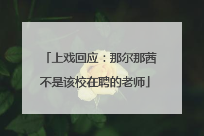 上戏回应：那尔那茜不是该校在聘的老师