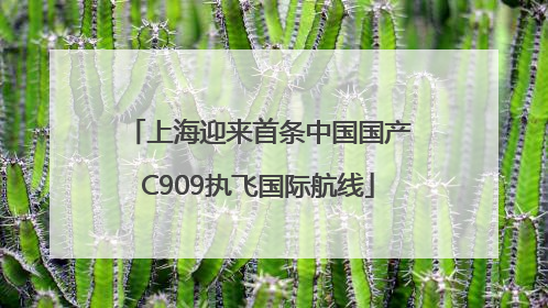 上海迎来首条中国国产C909执飞国际航线