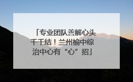 专业团队善解心头千千结！兰州榆中综治中心有“心”招