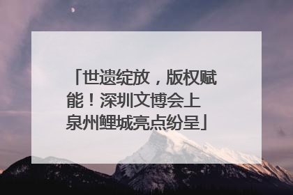 世遗绽放，版权赋能！深圳文博会上 泉州鲤城亮点纷呈