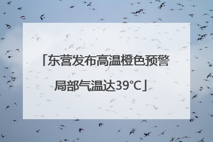 东营发布高温橙色预警 局部气温达39℃