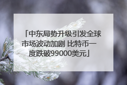 中东局势升级引发全球市场波动加剧 比特币一度跌破99000美元