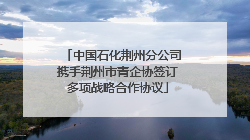 中国石化荆州分公司携手荆州市青企协签订多项战略合作协议