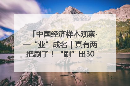 中国经济样本观察·一“业”成名｜真有两把刷子！“刷”出30亿级“颜值经济”