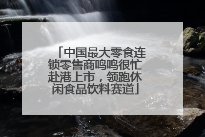 中国最大零食连锁零售商鸣鸣很忙赴港上市，领跑休闲食品饮料赛道
